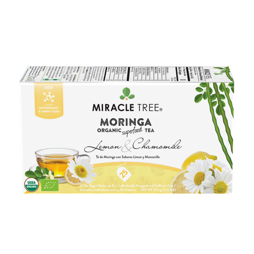 Miracle Tree's Organic Moringa Tea, Lemon & Chamomile