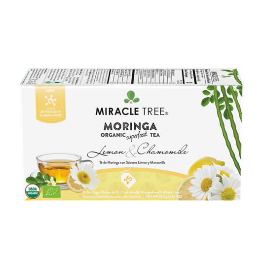 Miracle Tree's Organic Moringa Tea, Lemon & Chamomile