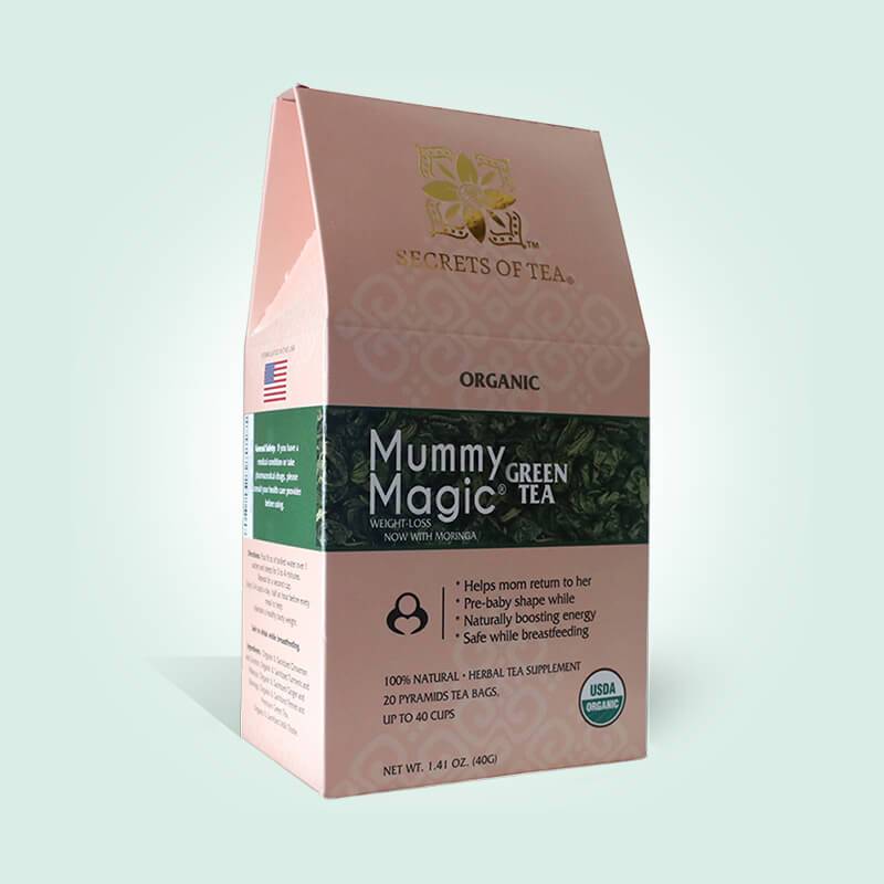 Organic Slimming Herbal Tea - Caffeine-Free with Moringa, 40 Servings