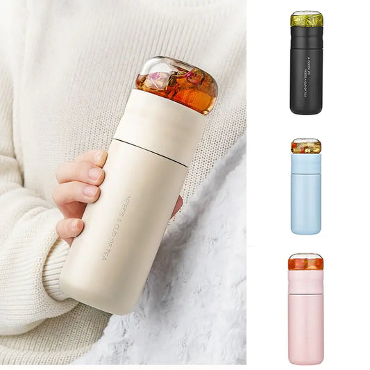 Insulated Cup With Filter Stainless Steel Tea Bottle Cup