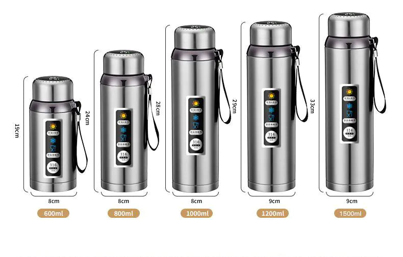 Smart Thermos with LED Display & Tea Filter