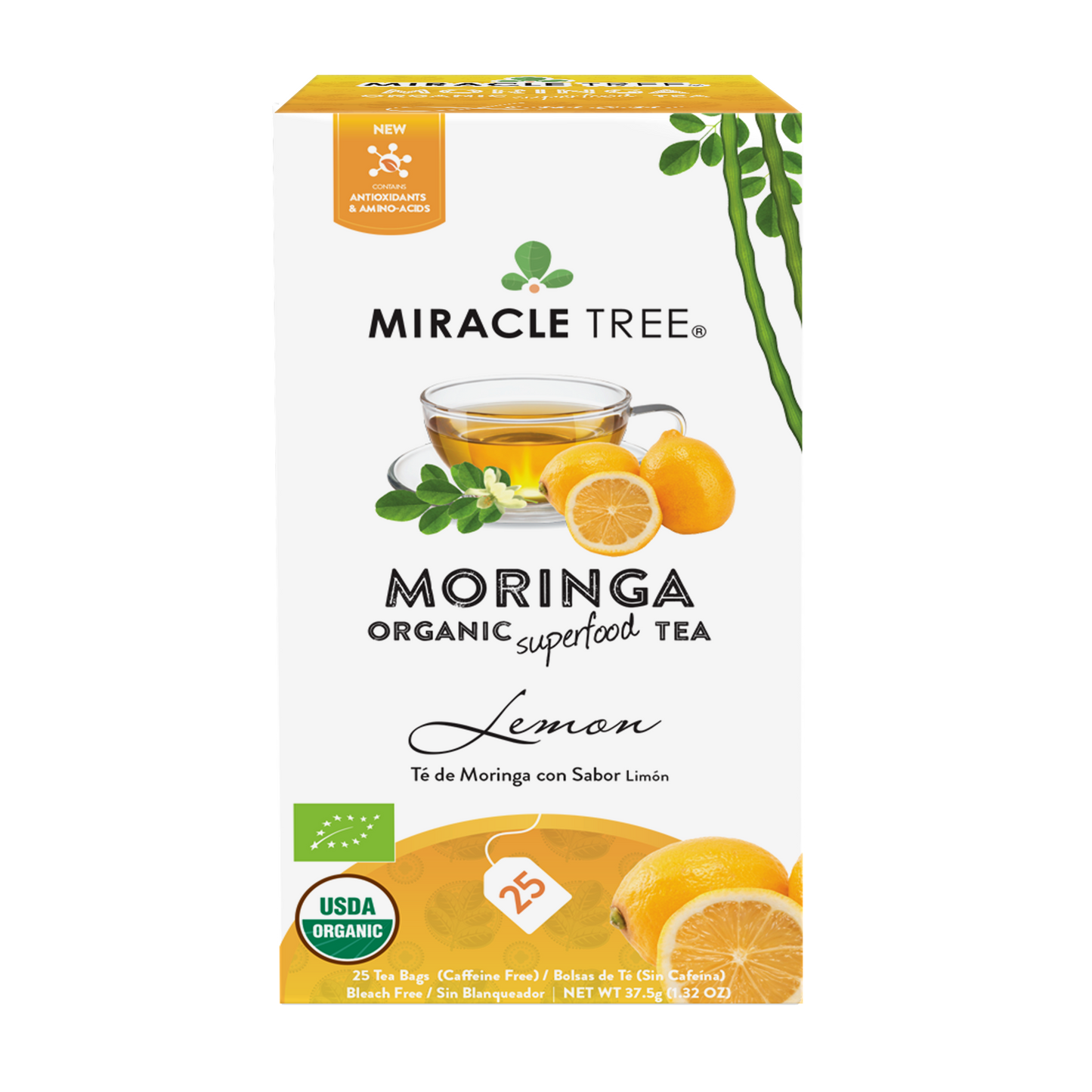 Miracle Tree's Organic Moringa Tea, Lemon