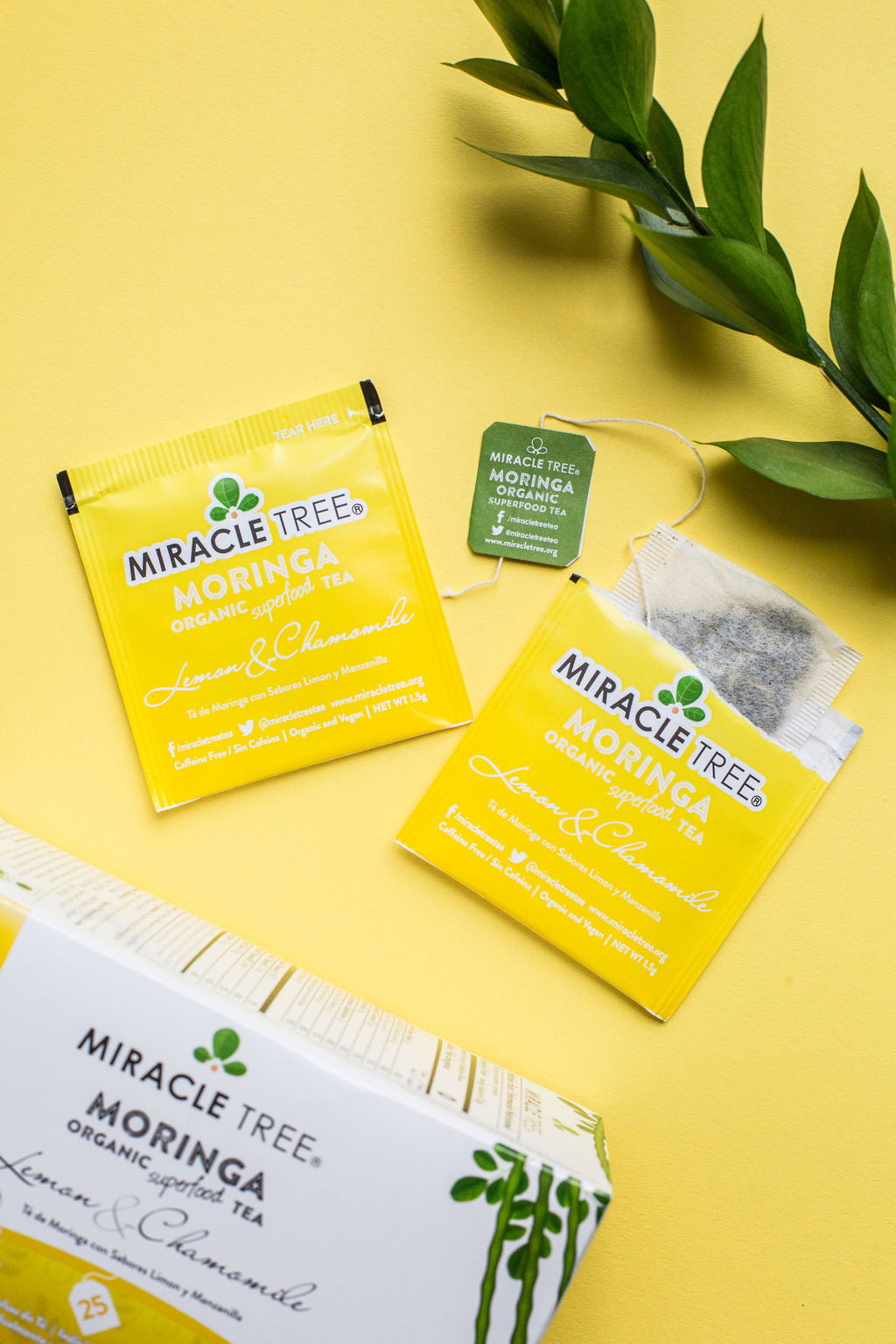 Miracle Tree's Organic Moringa Tea, Lemon & Chamomile