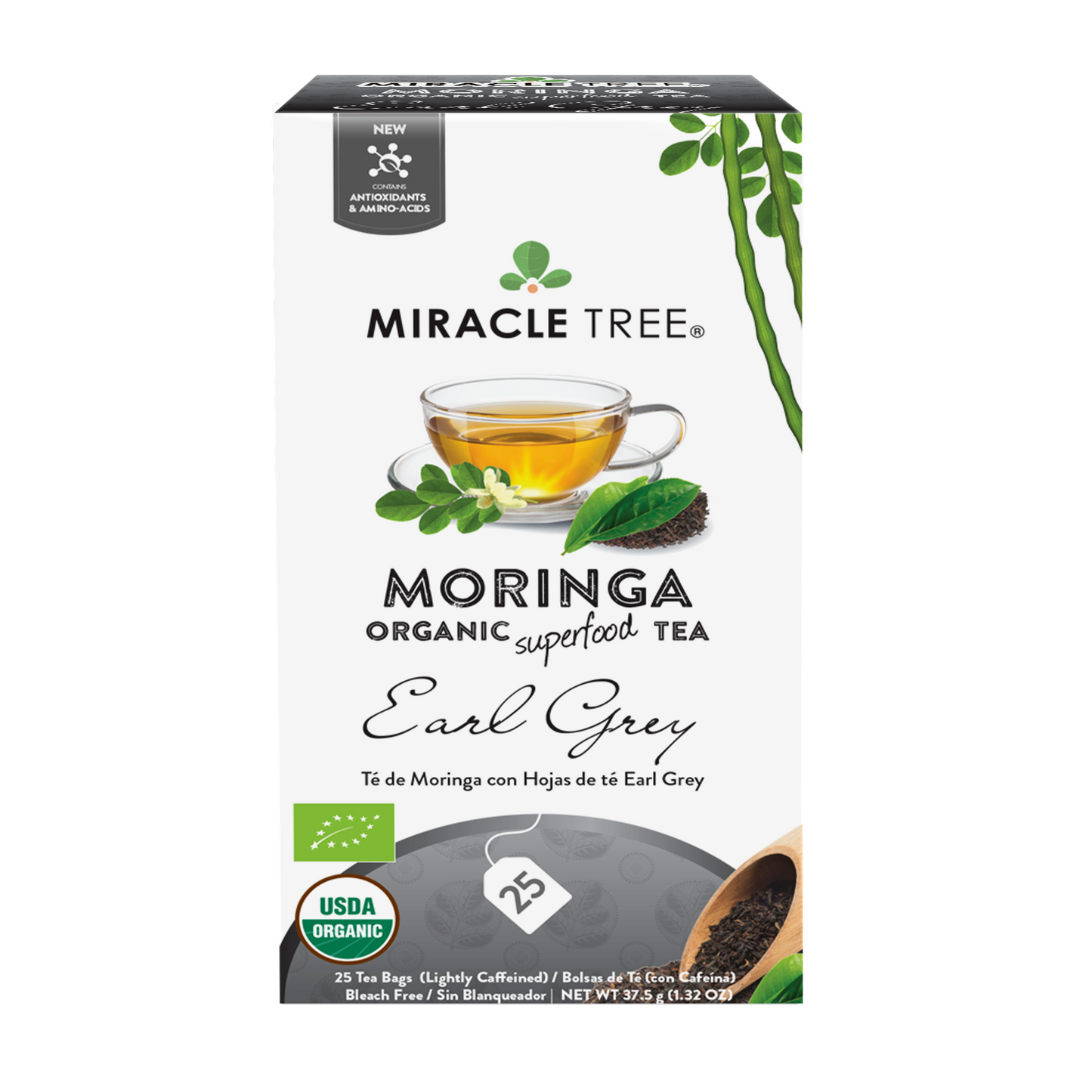 Miracle Tree's Organic Moringa Tea, Earl Grey