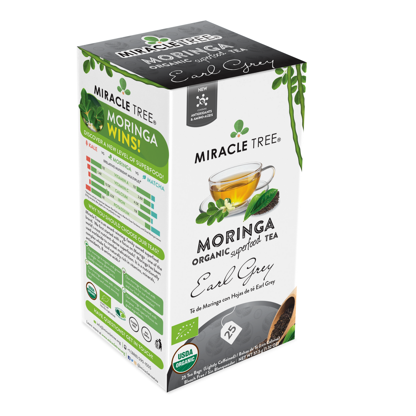 Miracle Tree's Organic Moringa Tea, Earl Grey