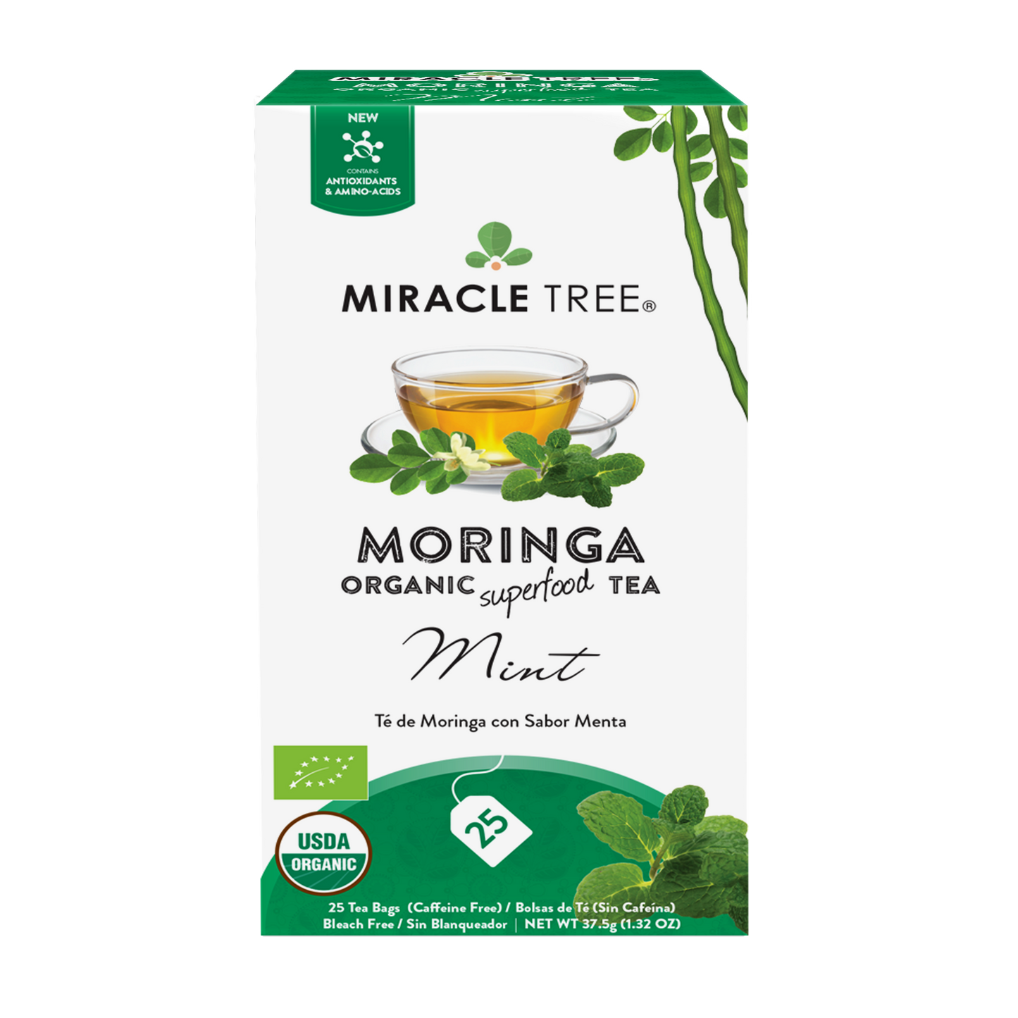 Miracle Tree's Organic Moringa Tea, Mint