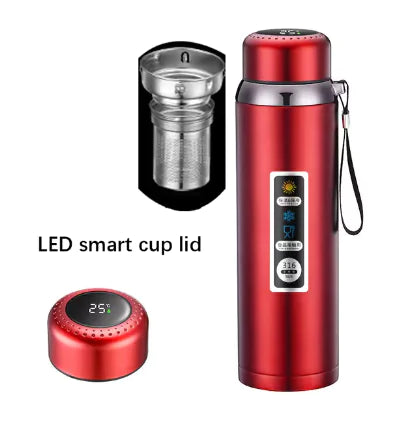 Smart Thermos with LED Display & Tea Filter